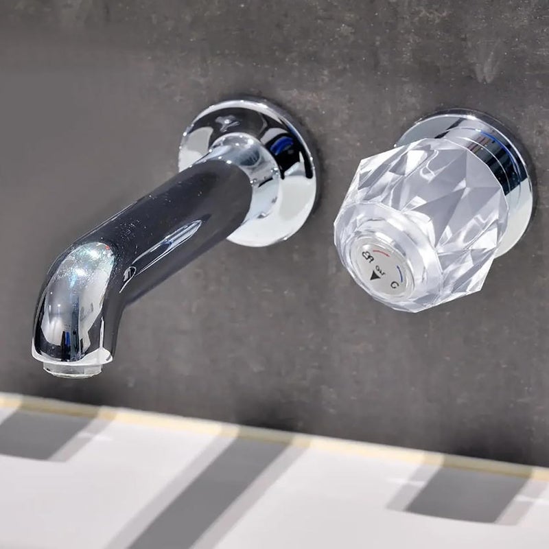 FINBe 2PCS Faucet Temperature Buttons Trim Covers for Bathroom Kitchen Faecet and Shower Knob Handle Hot and Cold Index Identification Cover Clearly Distinguishes Hot/Cold - Image 5